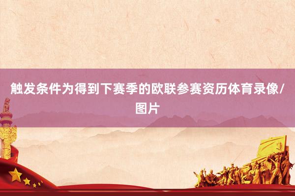 触发条件为得到下赛季的欧联参赛资历体育录像/图片