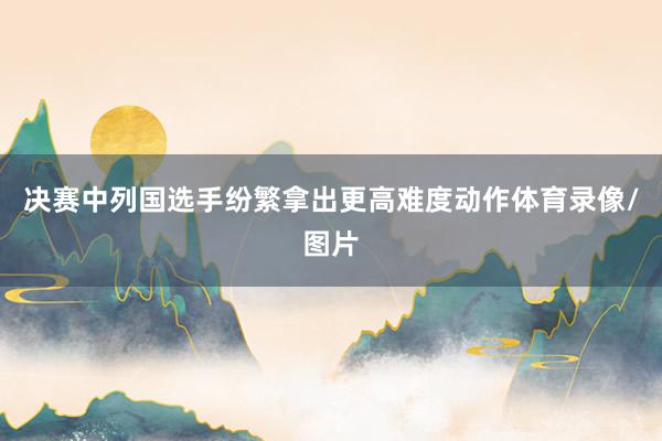 决赛中列国选手纷繁拿出更高难度动作体育录像/图片