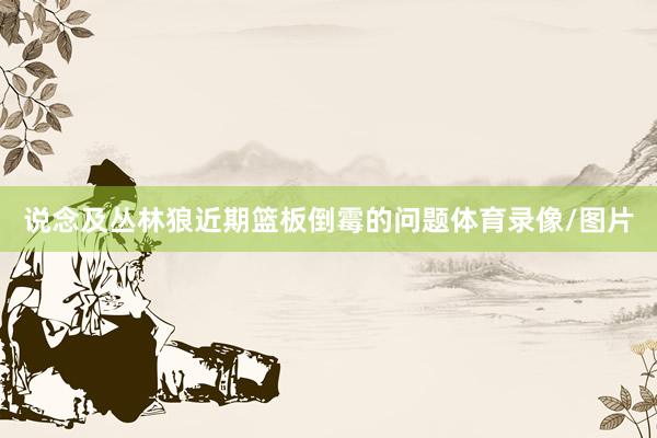 说念及丛林狼近期篮板倒霉的问题体育录像/图片