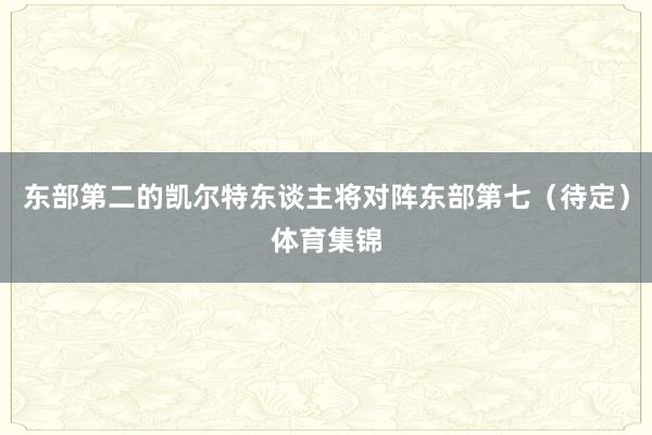 东部第二的凯尔特东谈主将对阵东部第七（待定）体育集锦